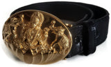 1.5" Hindu LAKSHMI Belt Buckle in 18kt Gold Vermeil over .925 Sterling Silver - AL BERES
