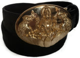 1.5" Hindu LAKSHMI Belt Buckle in 18kt Gold Vermeil over .925 Sterling Silver - AL BERES