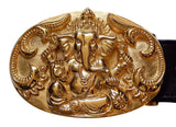 1½” Oval HINDU GANESHA Buckle in 18kt Gold Vermeil over .925 Sterling Silver - AL BERES
