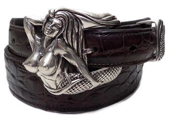 1” MERMAID 3 Piece Buckle Set in .925 Sterling Silver - AL BERES
