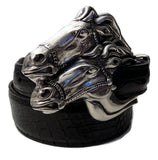 1” TRIPLE CROWN RACE HORSES 3 Piece Buckle Set in .925 Sterling Silver - AL BERES