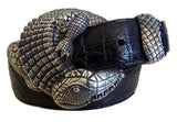 1½” ALLIGATOR 3 Piece Buckle Set in .925 Sterling Silver - AL BERES