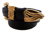 1” LEO THE LION 3 Piece Buckle Set in 18kt Gold Vermeil over .925 Sterling Silver - AL BERES