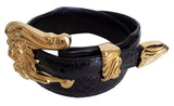 1” LEO THE LION 3 Piece Buckle Set in 18kt Gold Vermeil over .925 Sterling Silver - AL BERES