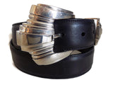 1½” MONTE CARLO 3 Piece Buckle Set in .925 Sterling Silver - AL BERES