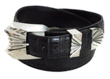 1½” DONATELLO 3 Piece Buckle Set in .925 Sterling Silver - AL BERES