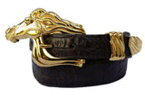1" ARABIAN HORSE 3 Piece Buckle Set in 18kt Gold Vermeil over .925 Sterling Silver - AL BERES