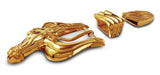 1" ARABIAN HORSE 3 Piece Buckle Set in 18kt Gold Vermeil over .925 Sterling Silver - AL BERES