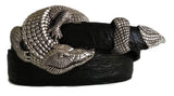 1” ALLIGATOR 3 Piece Buckle Set in .925 Sterling Silver - AL BERES