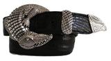 1½” ALLIGATOR 3 Piece Buckle Set in .925 Sterling Silver - AL BERES