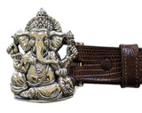 1” HINDU GANESHA Buckle with the Elephant Head in .925 Sterling Silver - AL BERES
