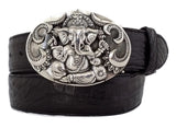 1½” Oval HINDU GANESHA Buckle in .925 Sterling Silver - AL BERES