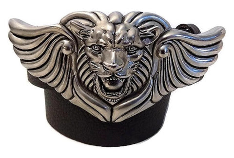 AL BERES 1.5" LION WING Belt Buckle in .925 Sterling Silver - AL BERES