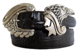 1” ROYAL EAGLE 2 Piece Buckle Set in .925 Sterling Silver - AL BERES
