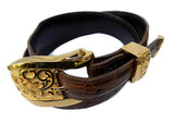 1” ADONIS 3 Piece Buckle Set in 18kt Gold Vermeil over .925 Sterling Silver - AL BERES