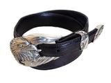 1” FREEDOM EAGLE 3 Piece Buckle Set in .925 Sterling Silver - AL BERES