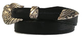 ¾” Freedom Eagle 3 Piece Buckle Set in Sterling Silver - AL BERES