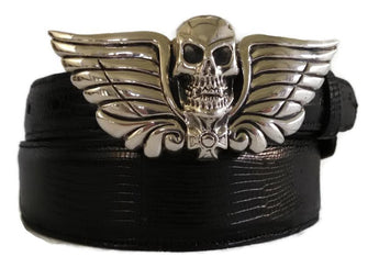1” SKULL HEAD Buckle in .925 Sterling Silver - AL BERES